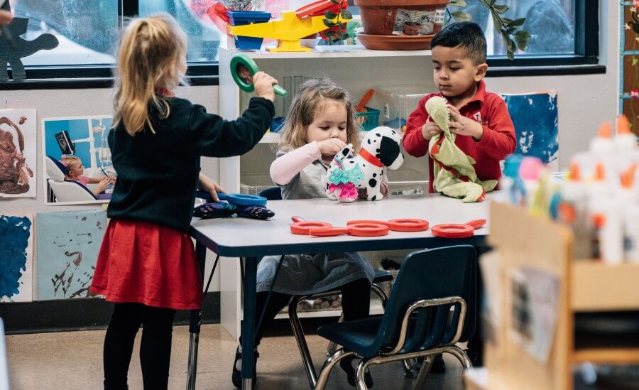 kids playing at school